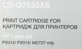 -/ Картридж лазерный Cactus CS-Q7553XS Q7553X черный (7000стр.) для HP P2014/P2015/M2727