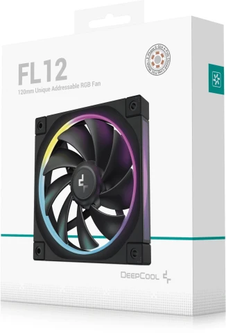 Вентилятор для корпуса Deepcool FL12 ARGB 120х120x25 черный 4-pin 32дБ (R-FL12-BKAPN1-G) Ret фото 7