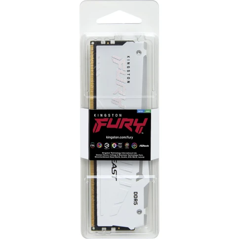 Память оперативная/ Kingston 16GB 5600MT/s DDR5 CL40 DIMM FURY Beast White RGB XMP фото 5