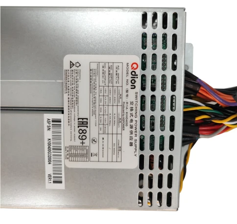 Блок питания серверный/ Server power supply Qdion Model R1A-KH0400 P/N:99RAKH0400I1110210 1U Slim Redundant 400W AC-DC Efficiency 80 Plus Silver, Cable connector: C14 фото 2