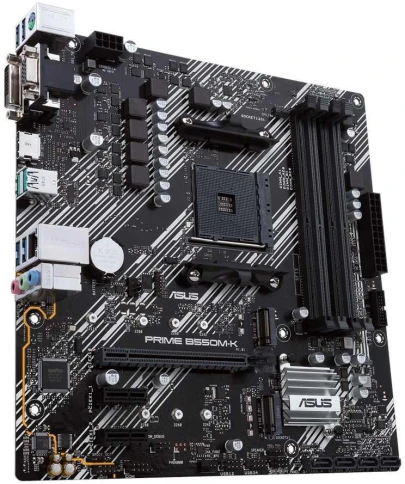 Материнская плата ASUS PRIME B550M-K Soc-AM4 AMD B550 4xDDR4 mATX AC`97 8ch(7.1) GbLAN RAID+VGA+DVI+HDMI [PRIME B550M-K] фото 2