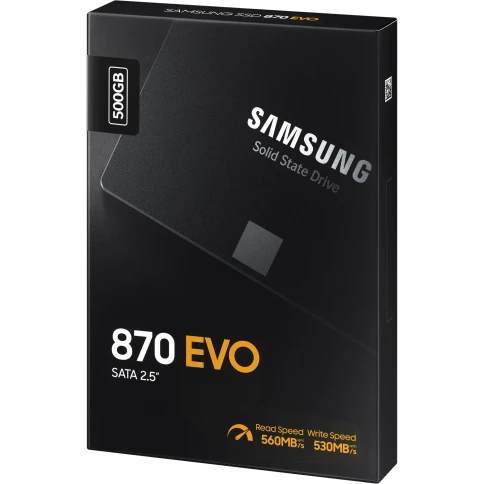 Твердотельные накопители/ Samsung SSD 870 EVO, 500GB, 2.5" 7mm, SATA3, 3-bit MLC, R/W 560/530MB/s, IOPs 98 000/88 000, DRAM buffer 512MB, TBW 300, DWPD 0.33 (12 мес.) фото 7