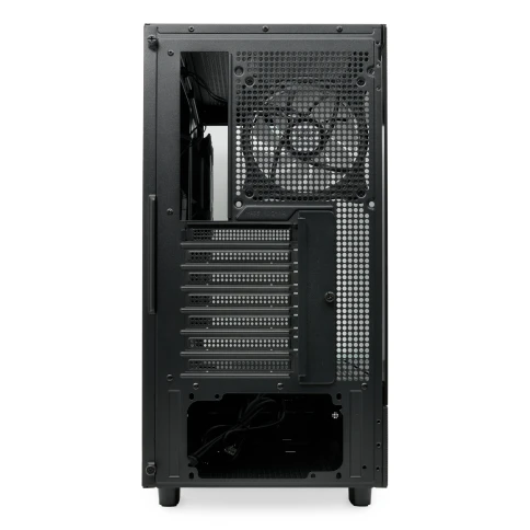 Корпус без блока питания/ Case HSPD F710, Panoramic Mid Tower, Black, TG, 0.5 SPCC, 3x120mm ARGB (FN027) E-ATX, ATX, mATX, mITX 185/395/270mm 2x2.5", 1x3.5", 7xPCI 2xUSB-A 3.0 435x230x457mm фото 5