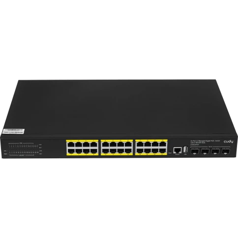Коммутатор/ 24-Port Layer 3 Managed Gigabit PoE+ Switch with 4 10G SFP Slots, 400W фото 2