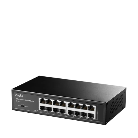 Коммутатор/ 16-Port Gigabit Switch, 16 Gigabit RJ45 Ports, IGMP Snooping, Loop Detection/Prevention, 802.1p/DSCP QoS, Switch/VLAN/Extend working mode DIP switch, Rack-mountable Steel Case, Power Saving, Plug & Play, Rack-Mount kits included фото 3