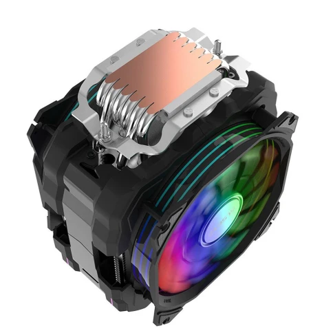 Вентилятор ALSEYE M120D (PLUS) Universal, 200W, Heat pipe 6mm*6, 120mm FAN 700;1900rpm, 73.75CFM, 41.2dBA, 8 LED, LED temperature cover RTL, (874289) фото 5