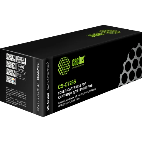 -/ Картридж лазерный Cactus CS-C728S 728 черный (2100стр.) для Canon i-Sensys MF4410/4430/4450/4550D фото 4