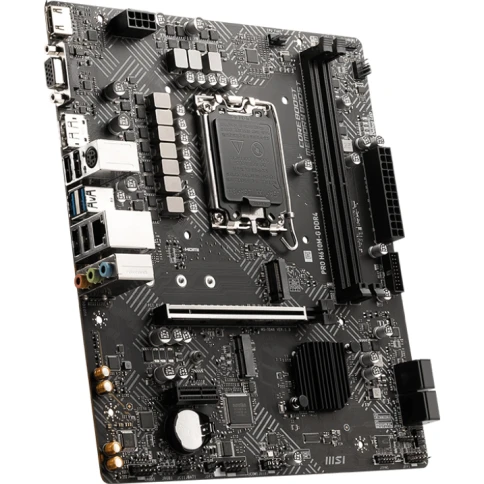 Материнская плата/ MB MSI INTEL H610 s1700, 2xDDR4(64GB), D-SUB/HDMI 2.1/DP, 1xPCIe 4.0x16, 1xPCIe 3.0, 1xLAN, 4xSATA 6Gb/s, 1xM.2, 1xM.2 E key, 2xUSB 3.2, 4xUSB 2.0, 1xPS/2, mATX фото 3
