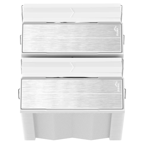 Кулер для процессора/ CPU Cooler SAMA A60W (265W, 4-pin PWM, 156.5mm, 6x6mm, 2x120mm, 78CFM, 29dBA, 2200RPM, S: 1851/1700/1200/115X, AM5/AM4, white) фото 5