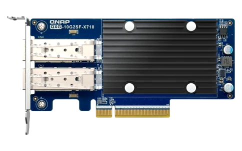 Сетевая карта/ QNAP QXG-10G2SF-X710 LAN Expansion Card, PCIe Gen3 x8, 2 x SFP+ ports (10Gbps/1Gbps) фото 2