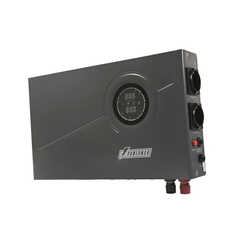 Источник бесперебойного питания/ POWERMAN Smart 500 INV, black, line-interactive, 500VA/300W, 140-275V, 2 Euro sockets, external battery 12V from 33Ah to 200Ah (not included), charging current 10A, LCD display, wall-mounted, 410mm x 268mm x 70mm, 7.74 kg. фото 1