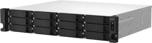 Сетевое хранилище без дисков/ SMB QNAP Network RAID drive, 12 3.5"/2.5" compartments, 2 2.5 GbE ports, HDMI port, rack design, 2 power supplies. Intel Celeron N5095 2.0 GHz (2.9 GHz), 8 GB DDR4. Guides are not included in the package. фото 5