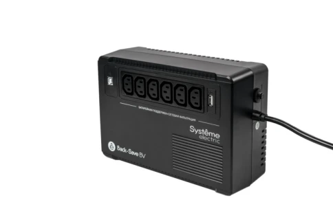 ИБП Systeme Electric Back-Save BV 600 ВА, автоматическая регулировка напряжения, 6 розеток С13, 230 В, 1 USB Type-A фото 1