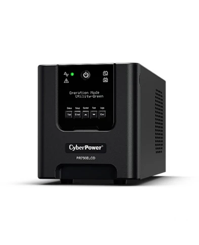 ИБП CyberPower PR750ELCD, Line-Interactive, 750VA/675W, 6 IEC-320 С13 розеток, USB&Serial, SNMPslot, LCD дисплей, Black, 0.48х0.27х0.28м., 13.5кг./ UPS Line-Interactive CyberPower  PR750ELCD 750VA/675W USB/RS-232/EPO/SNMPslot (6 IEC С13) фото 1