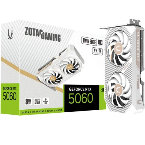 Видеокарта Zotac PCI-E 5.0 RTX 5060 TWIN EDGE OC WHITE ED NVIDIA GeForce RTX 5060 8Gb 128bit GDDR7 2527/28000 HDMIx1 DPx3 HDCP Ret фото 7