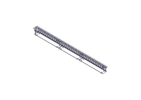 Systeme Electric vertical cable manager, Excelente series, plastic fingers, with cover, for 42U cabinets 750mm and 800mm wide фото 4