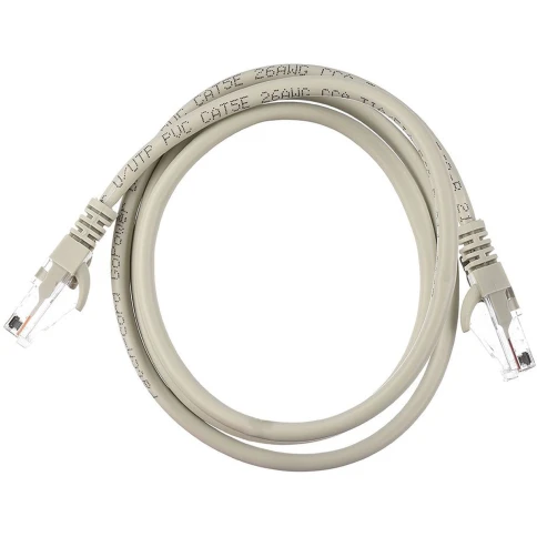 Патч-корд/ Патч-корд GoPower RJ-45 (m)-RJ-45 (m) 1.0м кат.5е ПВХ 26AWG CCA серый в пакете (1/100) фото 2
