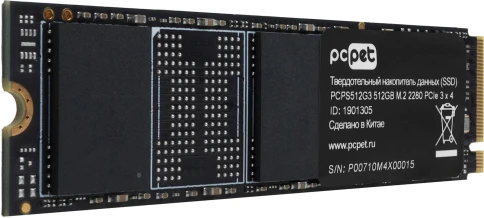 Твердотельный накопитель PC Pet PCIe 3.0 x4 512GB PCPS512G3 M.2 2280 OEM [PCPS512G3] фото 4