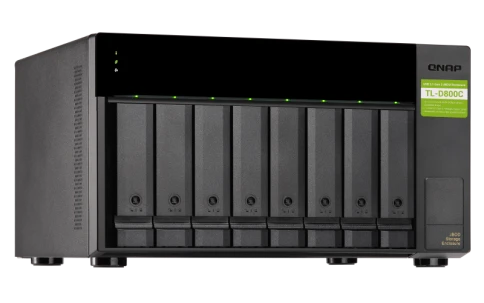 Полка расширения сетевого хранилища без дисков/ SMB QNAP TL-D800C USB 3.2 Gen 2 Type-C JBOD storage enclosure, 8-tray 3,5"/2,5" w/o HDD. desktop version. фото 2