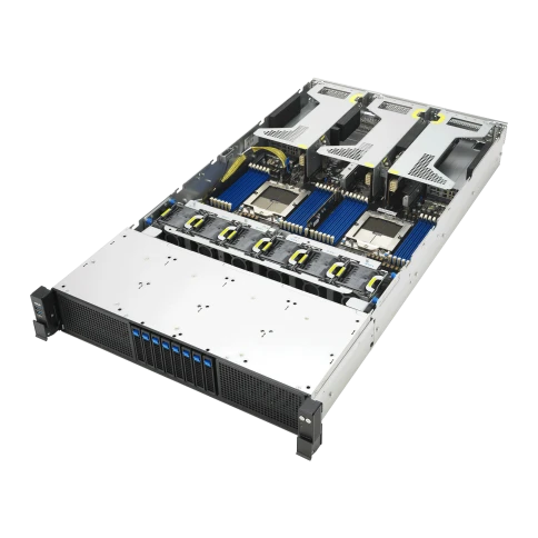 Серверная платформа/ ASUS RS720A-E13-RS8G, 2U, 2x  SP5 (LGA 6096P) TDP 400W, 24x DDR5 6400, 8 x 2.5" hsb NVME, 6 x PCIe gen5 x8, 2x PCIe gen5 x16, 2x OCP3.0 gen5 x16 (SFF), no LAN, 1+1 Redundant 3200W фото 4