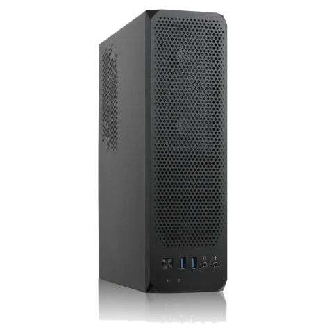 Корпус с блоком питания 230W/ Case Foxline FL-1004-TFX230B-85 mATX case, black, w/PSU TFX 230W 85+ bronze, w/2xUSB3.0, HDA, w/pwr cord, w/8cm FAN фото 1