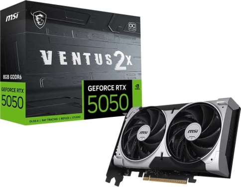 Видеокарта MSI PCI-E 5.0 RTX 5050 8G VENTUS 2X OC NVIDIA GeForce RTX 5050 8Gb 128bit GDDR6 2602/20000 HDMIx1 DPx3 HDCP Ret фото 5