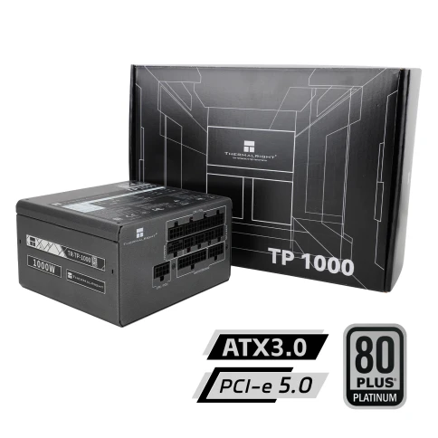 Блок питания 1000W/ Power Supply Thermalright, 1000W 80+ Platinum (ATX, 3.0, PCIe 5.0, Full modular, 1x24(20+4)pin, 1xCPU 8(4+4)pin, 2xPCIe*2 8(6+2)pin, 1x12VHPWR PCIe 5.0 12+4pin 600mm, 6xSATA3, 4xMOLEX4pin, Active, 120x120mm, 150x140x86mm, APFC, OPP, OV фото 5