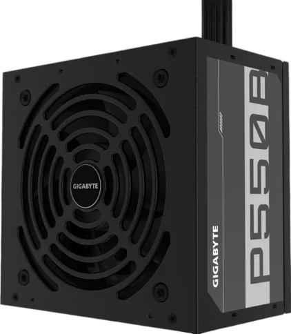 Блоки питания/ Power Supply Gigabyte GP-P550B, 550W 80+ Bronze (ATX, 2.31, Non-modular, 1x24(20+4)pin, 1x4+4-pin CPU, 3xMolex, 2x6+2-pin PCIe, 6xSATA3, Active, 120x120mm, 150x140x86mm, APFC, black) фото 2