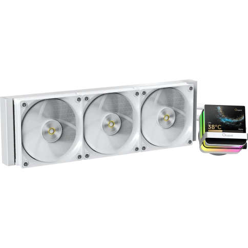 Система жидкостного охлаждения/ Water Cooling System Ocypus Sigma L36 PRO WH (310W, 360mm, LED, White, ARGB/ Fans: 3x120mm, 90CFM, 2400RPM/ Pump height 97mm, 30dBA, 3100RPM, Rad thickness 27mm/ S: 1851, 1700, 1200, 115X, AM5, AM4) фото 1