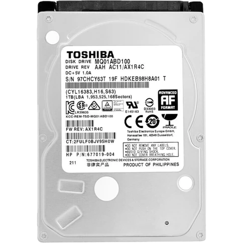 Жесткий диск/ HDD Toshiba SATA 1TB 2.5" 6.0 Gbit/s 5400 rpm 8Mb 1 year фото 1