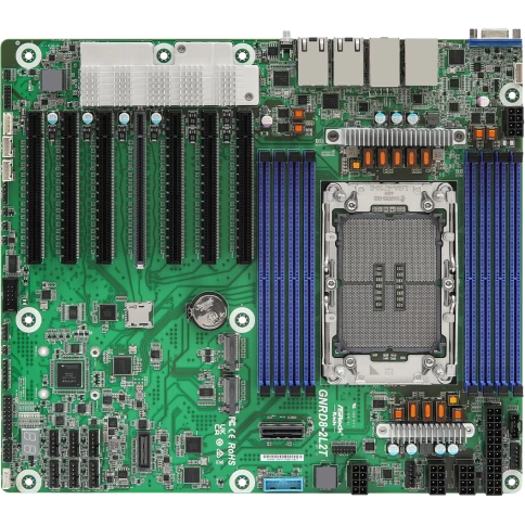 Материнская плата/ ASRock GNRD8-2L2T, CEB, 1x LGA 4710  Intel Xeon 6700P-series/ 6500P-series/ 6700E-series, 8x DDR5 RDIMM, MRDIMM, 7x PCIe5.0 / CXL2.0 x16*, 1x MCIO (PCIe5.0 / CXL2.0 x8), 2x M.2 (PCIe5.0 x4), 2x RJ45 (10GbE) Intel X710-AT2, 2x RJ45 (1GbE фото 1