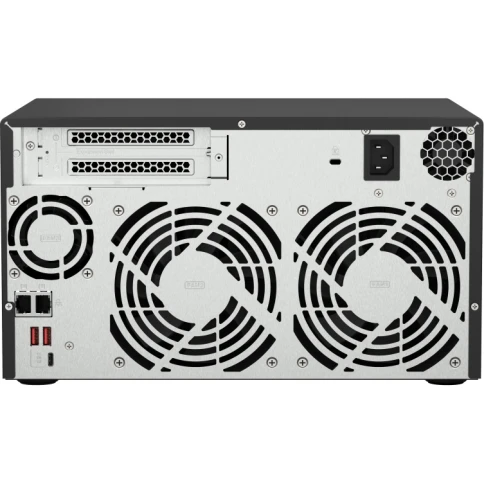 Сетевое хранилище без дисков/ SMB QNAP TS-873A-8G NAS, 8 trays 3,5"/2,5", 2x2,5 GbE BASE-T, 2 x M.2 NVMe 2280 slots, quad-core AMD Ryzen V1500B 2,2 GHz, 8 GB SO-DIMM DDR4 (1 x 8 GB) up to 64GB (2x32 GB) фото 4
