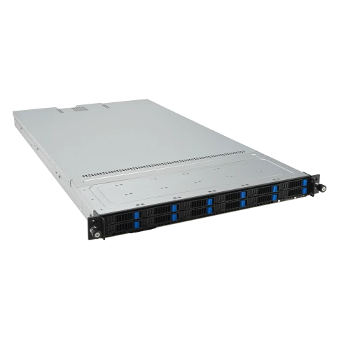 Серверная платформа/ ASUS RS501A-E12-RS12U, 1U, 1 x  SP5 LGA6096 360W, 24 x DDR5 6400/4800*, 12x 2.5" NVMe hsb, 2 x M.2 22110, up to 3 PCIe Gen5 + 1 OCP3.0, up tp 2 single-wide GPU, 2 x 1GbE RJ-45 LAN, 1+1 1600W фото 2