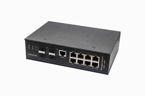 Промышленный управляемый (L2+) коммутатор Gigabit Ethernet/ Промышленный управляемый (L2+) коммутатор Gigabit Ethernet на 8GE RJ45 + 4 GE SFP порта с функцией мониторинга температуры/ влажности/ напряжения. Порты: 8 x GE (10/100/1000Base-T) + 4 x GE SFP ( фото 1