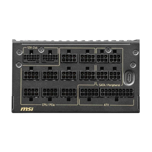 Блок питания ПК/ Power Supply MSI MEG Ai1600T PCIE5, 1600W 80+ Titanium (ATX, 3.1, PCIe 5.1, Full modular, 1x24(20+4)pin, 2xCPU 8(4+4)pin, 9xPCIe(6+2)pin, 2x12V(2x6), 8xSATA3, 8xMOLEX4pin, Active, 135x135mm, 150x190x86mm, APFC, black) фото 4