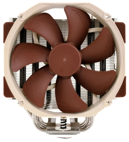 Кулер для процессора/ CPU Cooler Noctua NH-U14S (162W, 4-pin PWM, 165mm, Al/Cu, 6x6mm, 1x140x140x25mm, 82.52CFM, 24.6dBA, 1500RPM, S: 1851/1700/1200/115X/2011/2066, AM5/AM4, Beige/Brown) фото 3