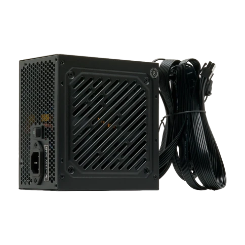 Блок питания/ Power Supply HSPD, 450W 80+ White (ATX, 2.31, Non-modular, 1x24(20+4)pin 500mm, 1xCPU 8(4+4)pin 550mm, 1xPCIe 8(6+2)pin 500mm, 1xMOLEX + SATA*2 400+150+150mm, 1xMOLEX + SATA 400+150mm , Active, 120x120mm, 150x140x86mm, APFC, OVP, OPP, SCP, U фото 1