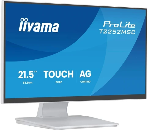 Монитор Iiyama 22" ProLite T2252MSC-W2AG белый IPS LED 5ms 16:9 HDMI M/M матовая 250cd 178гр/178гр 1920x1080 60Hz DP FHD USB Touch 4.5кг фото 3