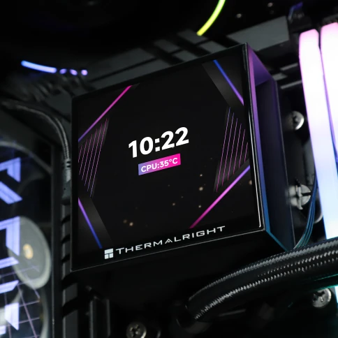 Водяное охлаждение для процессора/ Water Cooling System Thermalright Hyper Vision 360 (360mm, LED, Black, ARGB/ Fans: 3x120mm, 69CFM, 27dBA, 2150RPM/ Pump height 68mm, 6400RPM, Rad thickness 27mm/ S: 1700, 1200, 1851, 115X, 2011, 2066, AM5, AM4) фото 11