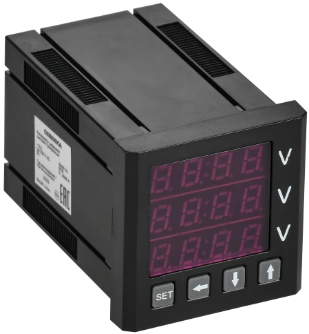 Вольтметр цифр. щит. 3-ф. 48х48 LED GENERICA фото 1