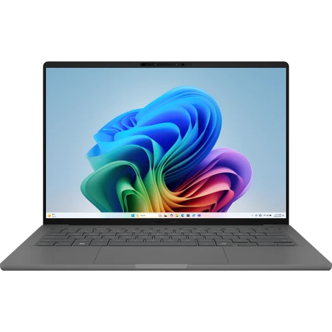 Ноутбук/ ASUS UX3407QA-QD267W 14"(1920x1200 OLED)/Qualcomm Snapdragon X X1-26-100(2.98Ghz)/16384Mb/512PCISSDGb/noDVD/Cam/BT/WiFi/70WHr/war 1y/0.98kg/Iceland Gray/Win11Home фото 1