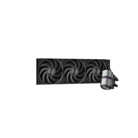 Система охлаждения/ Water Cooling System PCCooler DE360 Pro BK (300W, 360mm, Black, ARGB Pump, Fans: 3x120mm, 86.73CFM, 32dBA, 2200RPM/ Pump height 57mm, 28dBA, 3200RPM, Rad thickness 27mm/ S: 1851, 1700, 1200, 115X, AM5, AM4, AM3) фото 3