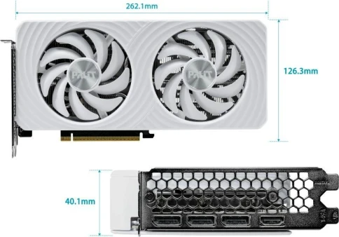 Видеокарта Palit PCI-E 5.0 PA-RTX5060TI WHITE OC NVIDIA GeForce RTX 5060TI 16Gb 128bit GDDR7 2407/28000 HDMIx1 DPx3 HDCP Ret фото 11