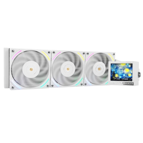 Водяное охлаждение для процессора/ Water Cooling System Thermalright Mjolnir Vision 360 (360mm, LED, White, ARGB/ Fans: 3x120mm, 69CFM, 27dBA, 2150RPM/ Pump height 65mm, Rad thickness 27mm/ S: 1700, 1200, 1851, 115X, 2011, 2066, AM5, AM4) фото 1