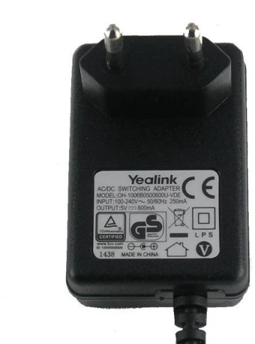 Блок питания Yealink 5VDC.600MA фото 2