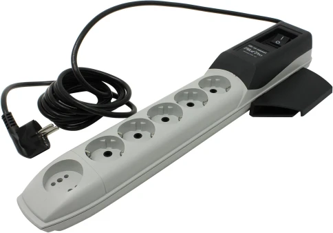 Сетевой фильтр Pilot Pro GP 6 розеток (5 евро + 1GP) 10 м, автомат/ Surge Protector ZIS Pilot Pro GP 10m, 6 outlets (5+1GP), white фото 1