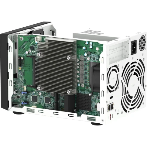 Сетевое хранилище без дисков/ ENTERPRISE QNAP TVS-h474-PT-8G QTS hero NAS, 4 x 3.5 "/ 2.5", 2 x M.2 NVMe, Intel Pentium Gold G7400 2-core/4-thread 3.7 GHz Processor, 8 GB  DDR4 (1 x 8 GB) up to 64 GB ( 2 x 32 GB), 2x 2.5 GbE BASE-T, HDMI port фото 6
