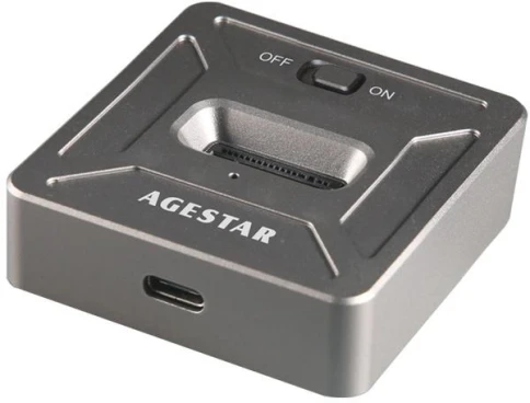 Док-станция SSD AgeStar 31CBNV1C NVMe алюминий серый M2 2280 M-key фото 1