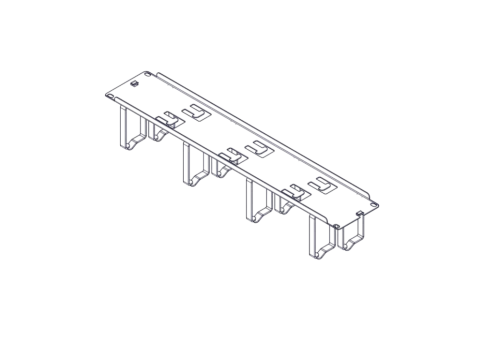 Horizontal Cable Organizer Uniprom Series, 2U, Steel Rings, 2 Rows фото 1