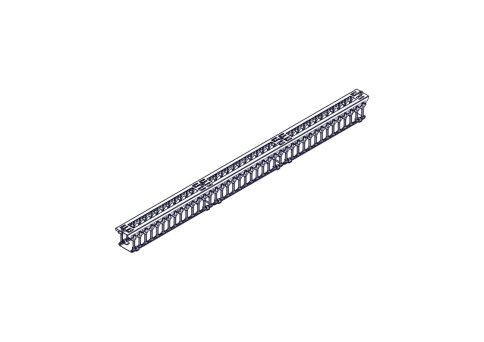 Systeme Electric vertical cable manager, Excelente series, plastic fingers, with cover, for 42U cabinets 750mm and 800mm wide фото 1